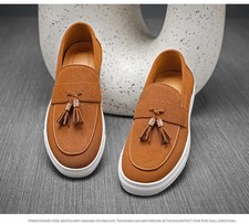 Mocassini slip on 38-48 taglie forti da uomo nappe scarpe casual da sera festa clubwear