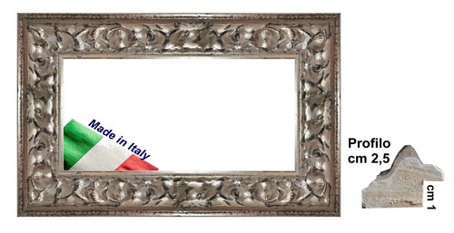 Cornice argento legno - ,