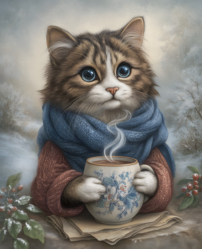 Sciarpa avvolta marrone tabby - marrone,