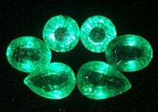 Smeraldo colombiano naturale lotto 6 pezzi 8-10 ct gemme gemme sfuse certific...