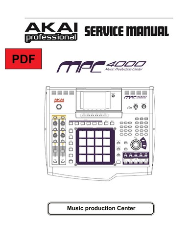 Akai mpc 4000 service manual - 4000,