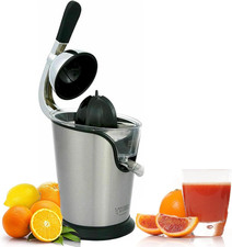 Spremiagrumi Elettrico Professionale Con Corpo in Acciaio Inossidabile E Cestell