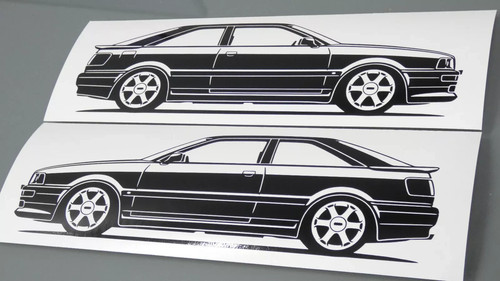 Adesivo audi coupè - adesivo, s2