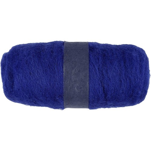 Lana cardata blu - cardata,, blu,