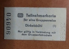 BIGLIETTO TRENO GERMANIA- TRAIN TICKET - 1983 - BIGLIETTO COLLETTIVO 