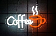 Scritta luminosa caffè al