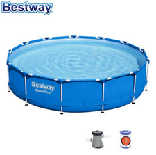 Bestway 5612E Piscina Fuori Terra Circolare Tonda Power Steel 396x84 cm