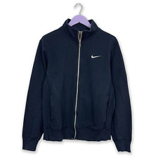 Felpa Nike Vintage blu scuro con zip in cotone anni 2000 - Taglia M uomo