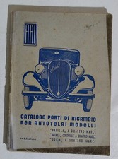 I112780 Catalogo FIAT parti ricambio - Balilla / Coloniale / 508M 4 marce - 1942