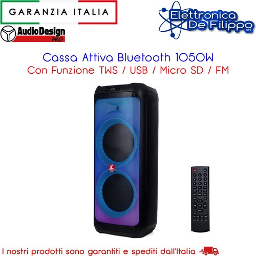 Cassa attiva bluetooth - cassa, 1050w