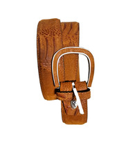 Carnaval de Venise cintura in pelle scamosciata da uomo. Lavorazione artigianale