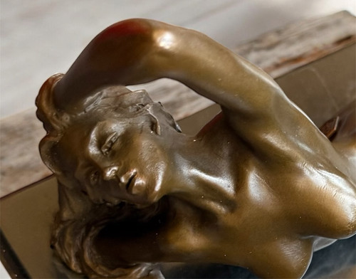Statua scultura bronzo - , donna