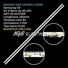 KIT 2 BARRE STRIP 28  LED TV