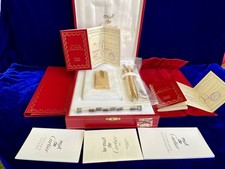 Cartier Lighter Gold Pen Pouch ricarica nuovo sigillato vecchio stock set completo penna