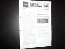 Manuale di servizio originale schema elettrico Grundig RR800