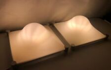 MARTINELLI BOLLA PAIR CEILING OR WALL LAMPS 37 X 37 .WHITE COLOUR