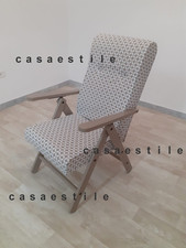 POLTRONA ANZIANI POLTRONA RELAX SEDIA SDRAIO LEGNO SEDIA IMBOTTITA