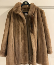 VERO CAPPOTTO VISONE GIACCA PELLICCIA DI LUSSO BELLISSIMO TAGLIA M - DA PARIGI - OTTIMO!