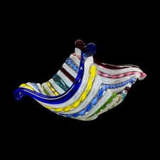 Cestino barca nastri Murano