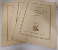 LOTTO 3x TARREGA SPARTITI PER CHITARRA 20 preludi 4 mazurke 6 Composizioni