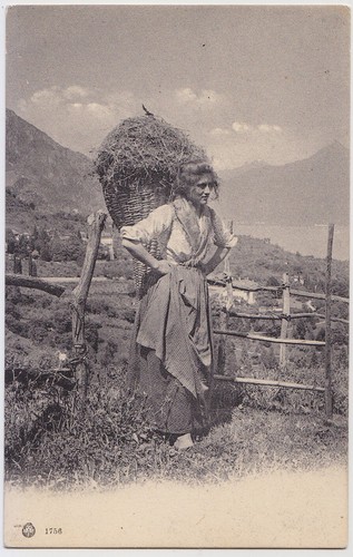 Cartolina costumi lavori - costumi,