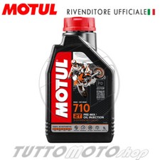1 LITRO MOTUL 710 2T 100% SINTETICO Olio Miscela Moto-Scooter-Vespa 2 TEMPI