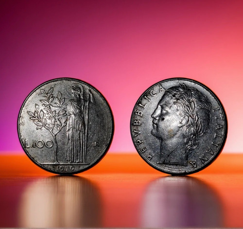 Moneta 100 lire - moneta,