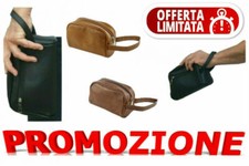Borsello uomo nero a mano