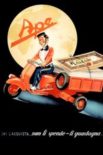 Poster Manifesto Locandina Pubblicitaria Stampa Vintage Scooter Ape Piaggio