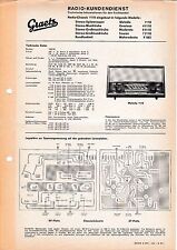 Manuale di servizio Graetz Melodia 1118,Grazioso 411 18,Moderato 611 18,Scerzo 711 18