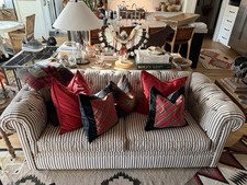 Striped Chesterfield Sofa with