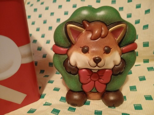 Volpe con ghirlanda natale - con,