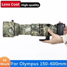 OM SYSTEM 150-600 mm F5-6.3 IS ED MSC obiettivo cappotto mimetico impermeabile copertura antipioggia