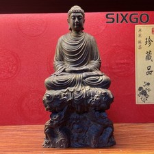 Statua Buddha intagliato legno