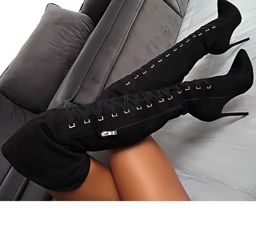 Stivali donna sexy punta - a,