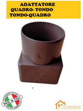  RACCORDO ADATTATORE RIDUZIONE PLUVIALE DISCENDENTE GRONDAIA 80X80 DIAMETRO 80
