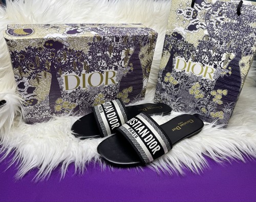 Dior sandalo slide nero - slide, bianco
