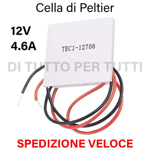 Cella peltier 12v 6a 55w - peltier,