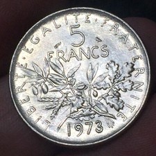 Moneta Francia France 5 Franchi Francs 1973 Seminatrice Semeuse 