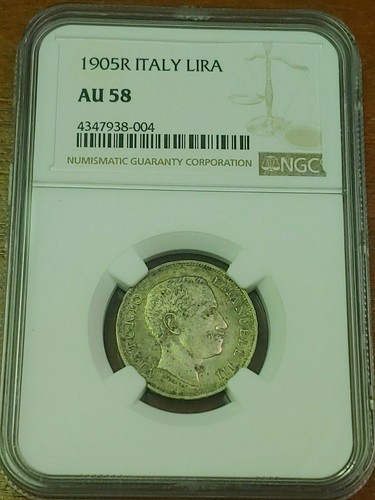 1905r italia lira ngc 58 - lira,