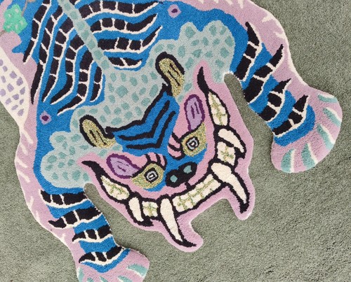 Tappeto tigre tibetana blu