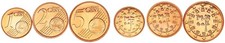 Portogallo 1,2,5 Cent Monete