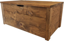 Cassapanca Baule Porta Legna Porta Giochi in Legno 90X40X40 Cm NOCE SCURO Anche 