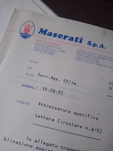 Maserati biturbo attrezzature - maserati,