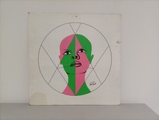 TEOREMA - Ernesto Riva Quadro Pittura Su pannello legno Modernariato Space Age