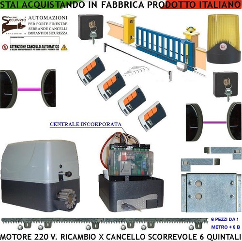 Cancello scorrevole kit - cancello, motore