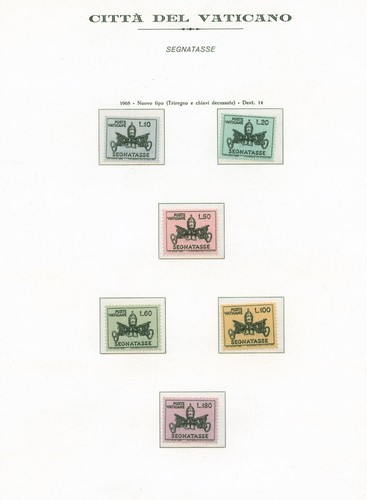 Vaticano 1968 segnatasse 6 - vaticano,