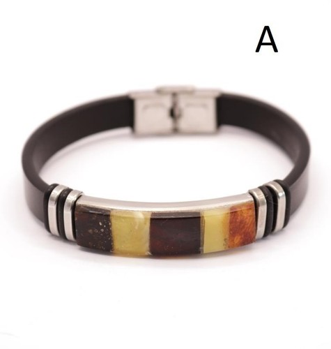 Bracciale uomo pelle con - pelle,
