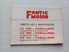 Fantic Caballero 50 TX 160 TX 190 TX 191 1977 manuale uso manutenzione originale
