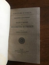LIBRO GUICCIARDINI DIALOGHI E DISCORSI DEL REGGIMENTO DI FIRENZE Laterza 1932